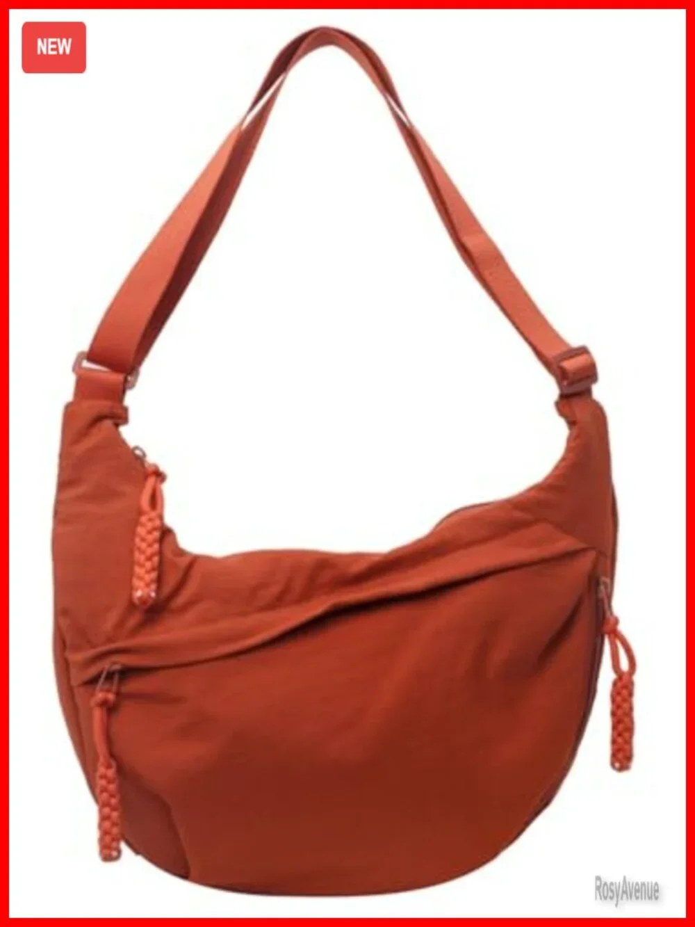 Retro Nylon Canvas Crescent Hobo Bag Crossbody Shoulder Bag Slouchy Dumpling